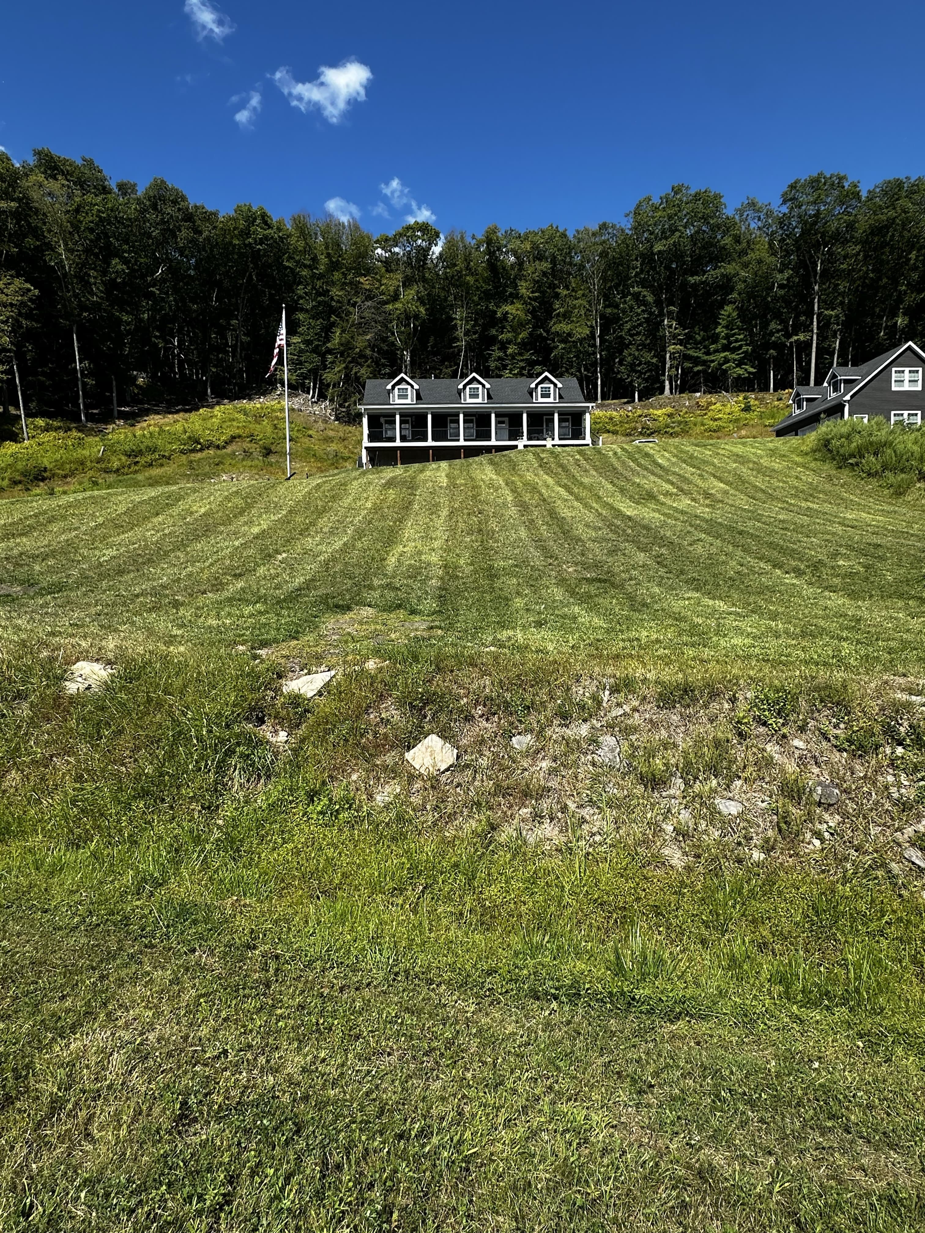 Stone walkway landscaping project